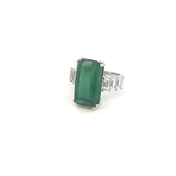 Natural Tourmaline Sapphire Ring 7 14k WG 12.17 TCW Certified $9,750 311033 - Picture 16 of 16